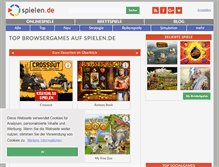 Tablet Screenshot of browsergames.spielen.de