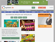 Tablet Screenshot of facebookspiele.spielen.de